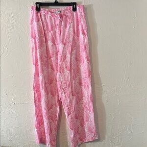 Tommy Bahama Pink Palm-Print Pajama Pants